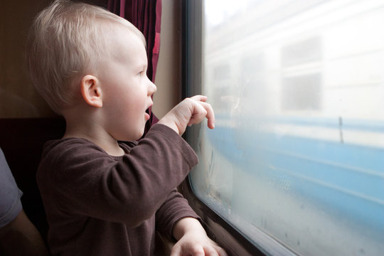 Kids Riding Train Toddler Play Window Table