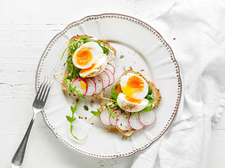 Plate of healthy sandwiches