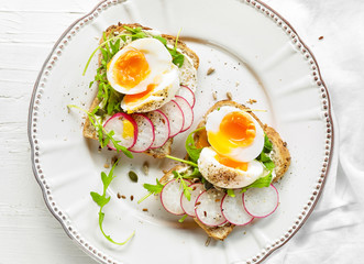 Plate of healthy sandwiches