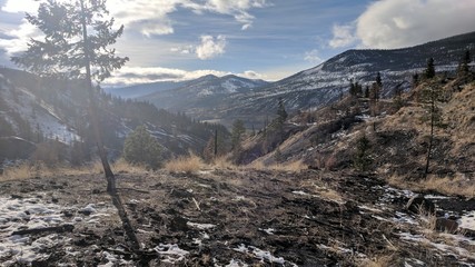 mountains in winter