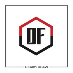 Initial Letter DF Logo Template Design Vector Illustration