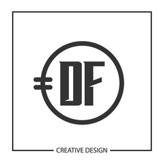 Initial Letter DF Logo Template Design Vector Illustration