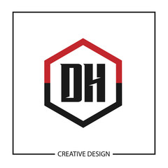 Initial Letter DH Logo Template Design Vector Illustration