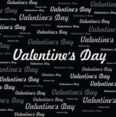 Valentine's day greeting card on black background