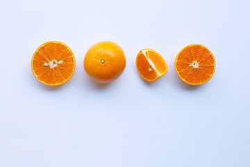Orange on white background