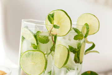 Cold mojito cocktails