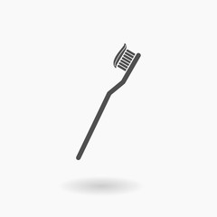 Tooth brush, Vector Icon Illustration silhouette.