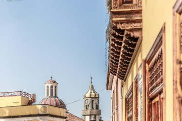Obraz premium View of a bell tower of the church of La Concepcion in Orotava