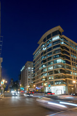 Vertical View of Washington DC at the Blue Hour after the Sunset in October