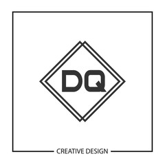 Initial Letter DQ Logo Template Design Vector Illustration