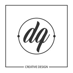 Initial Letter DQ Logo Template Design Vector Illustration