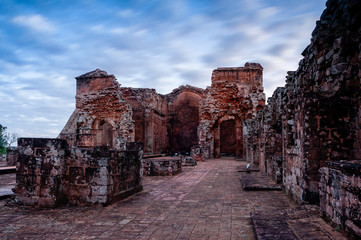 Fototapeta na wymiar La Santísima Trinidad de Parana. Jesuit Ruins of Trinidad. UNESCO World Heritage Site. Paraguay. South America.