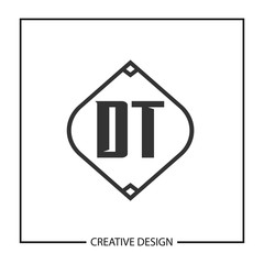Initial Letter DT Logo Template Design Vector Illustration