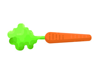 Carrot. Carrot icon isolated on white background.