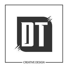 Initial Letter DT Logo Template Design Vector Illustration