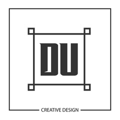 Initial Letter DU Logo Template Design Vector Illustration