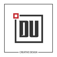 Initial Letter DU Logo Template Design Vector Illustration