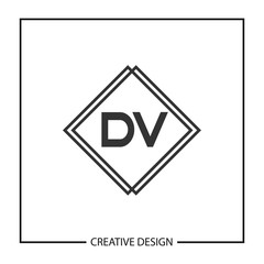 Initial Letter DV Logo Template Design Vector Illustration