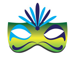 Isolated colored mardi gras mask. Vector illustration design
