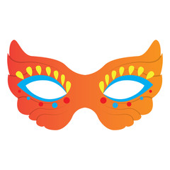 Isolated colored mardi gras mask. Vector illustration design