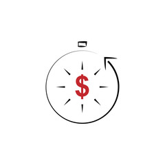 Unearned income 2 colored hand drawn icon. Unearned income colored element illustration. Outline symbol design from finance set