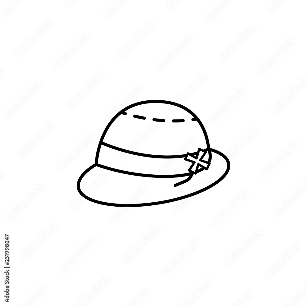 Aufkleber sun hats icon. element of hat icon for mobile concept and web apps. thin line sun hats icon can be u