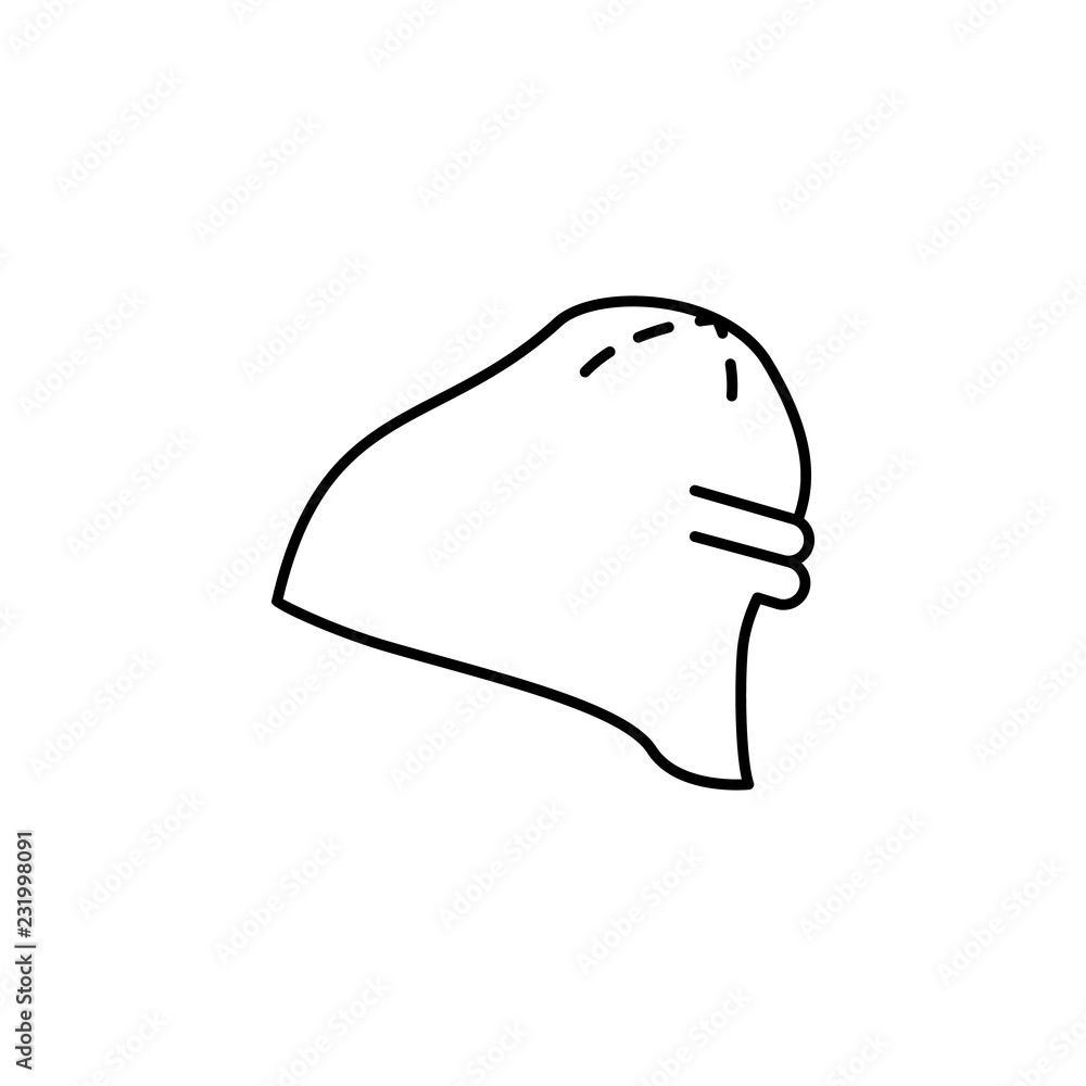 Poster winter hat icon. element of hat icon for mobile concept and web apps. thin line winter hat icon can 