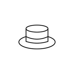 porkpie icon. Element of hat icon for mobile concept and web apps. Thin line porkpie icon can be used for web and mobile