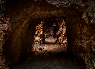 Tunnel in big rock