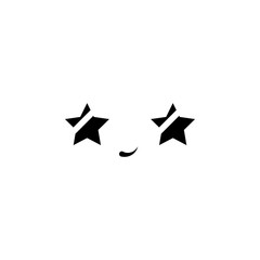 Smile, star eyes icon. Element of anime face icon for mobile concept and web apps. Anime Smile, star eyes icon can be used for web and mobile