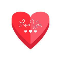Isolated heart shape. Valentine day. Vector illustration design
