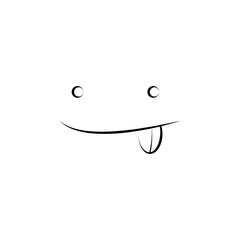 tease face icon. Element of anime face icon for mobile concept and web apps. Anime tease face icon can be used for web and mobile