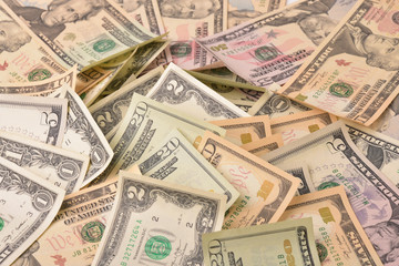 Various dollar banknotes