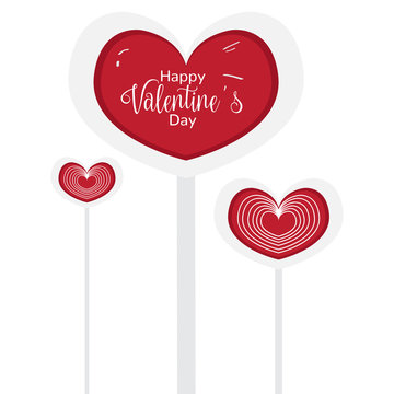 Heart shaped flowers. Valentine day. Vector illustration design