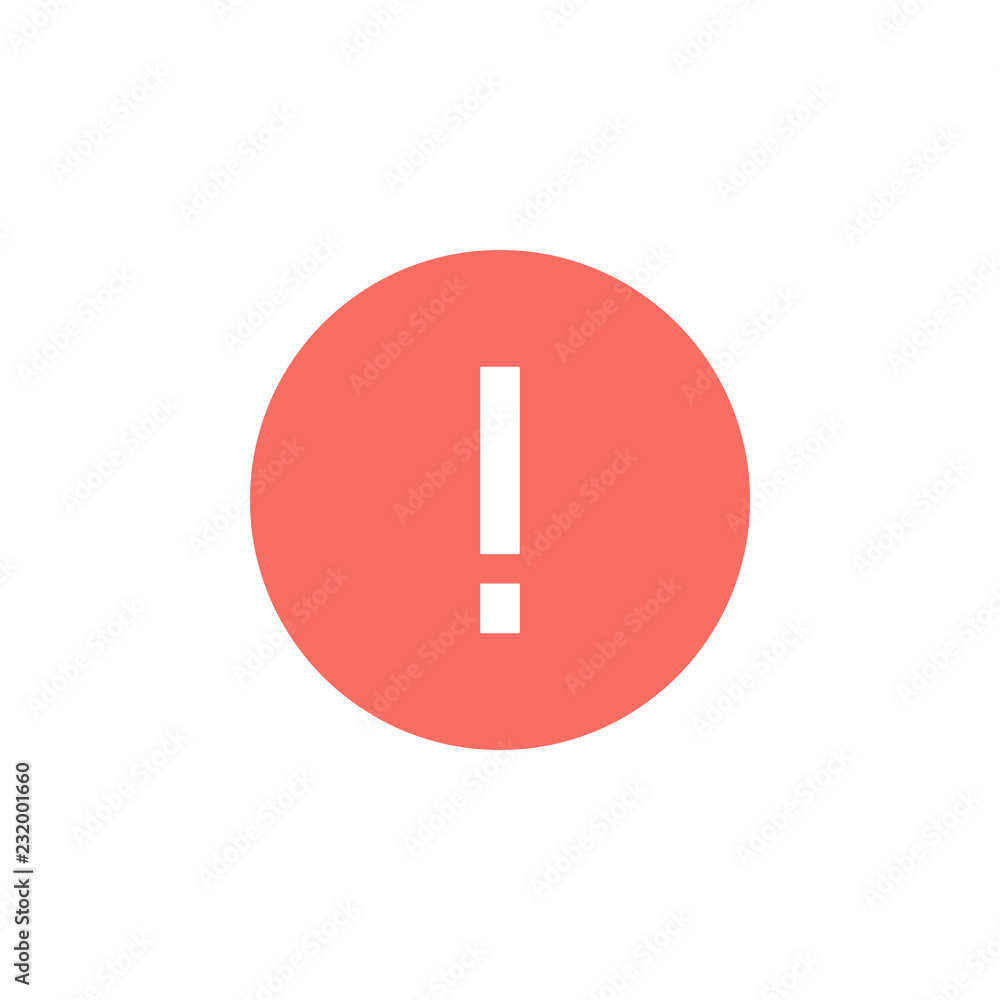 Poster alert, exclamation icon. element of material arrow symbol icon for mobile concept and web apps. colo