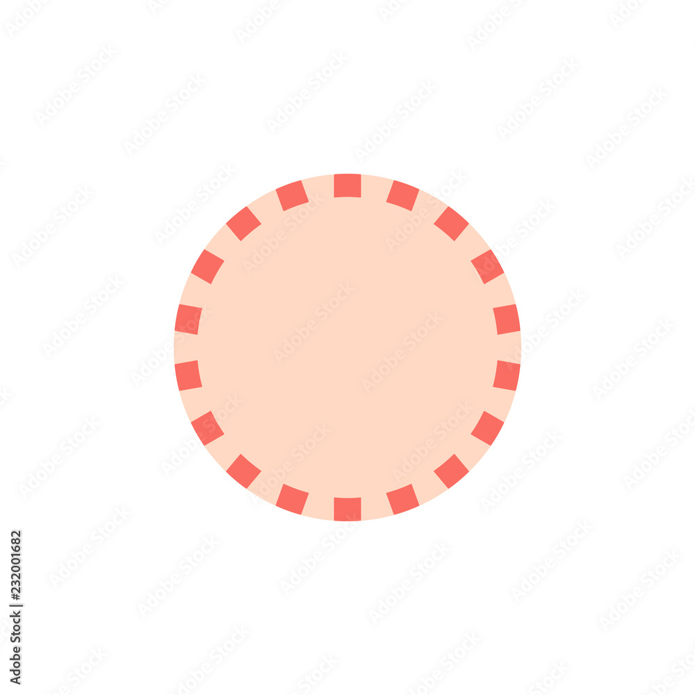 Poster badge, dot, stroke icon. element of material arrow symbol icon for mobile concept and web apps. colo