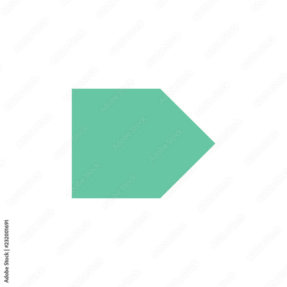Poster badge, flag icon. element of material arrow symbol icon for mobile concept and web apps. color badge