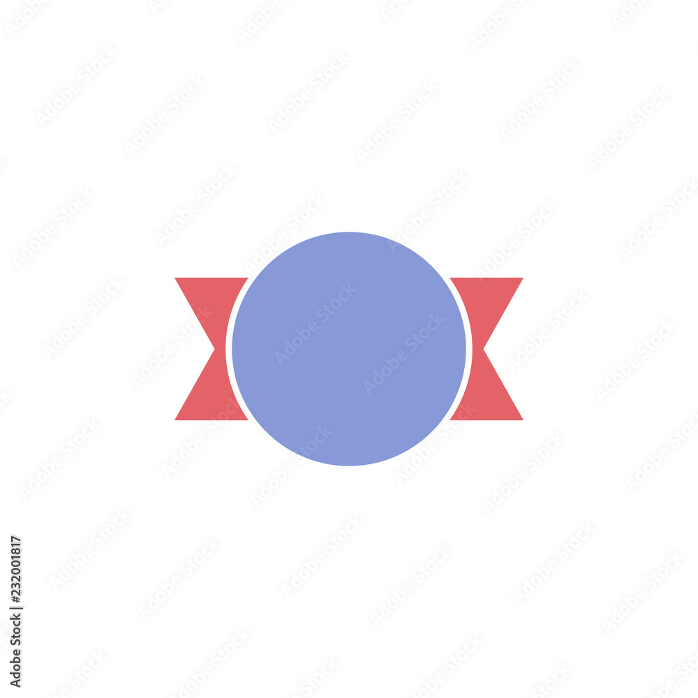 Poster label, badge icon. element of material arrow symbol icon for mobile concept and web apps. color labe