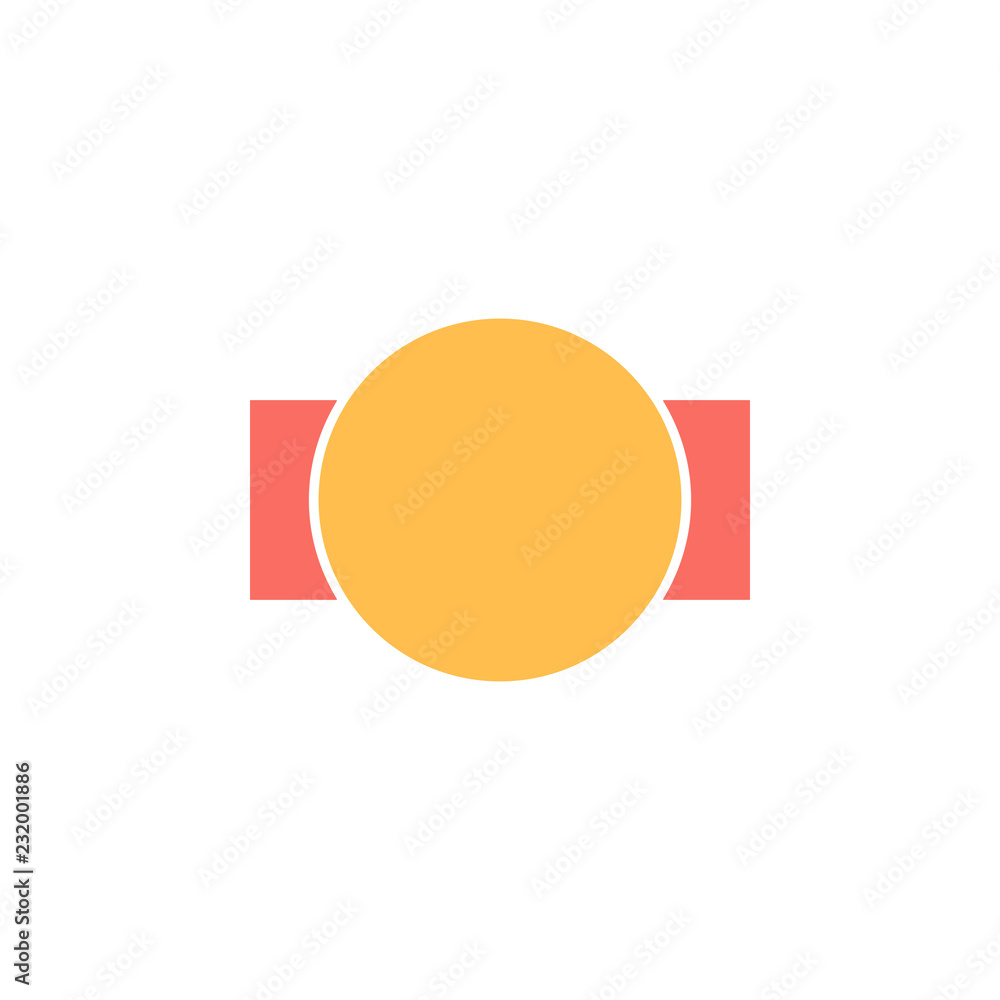 Poster shape, badge icon. element of material arrow symbol icon for mobile concept and web apps. color shap