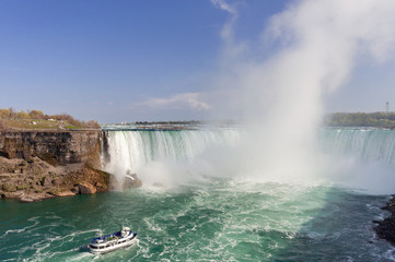 View at Niagara Falls from Canadian side at summer time