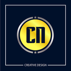 Initial Letter CN Logo Template Design Vector Illustration