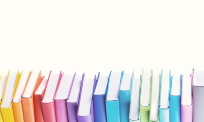 Stack of books isolated on  background.