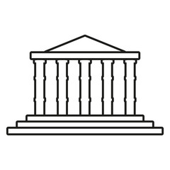 Fototapeta premium building university isolated icon