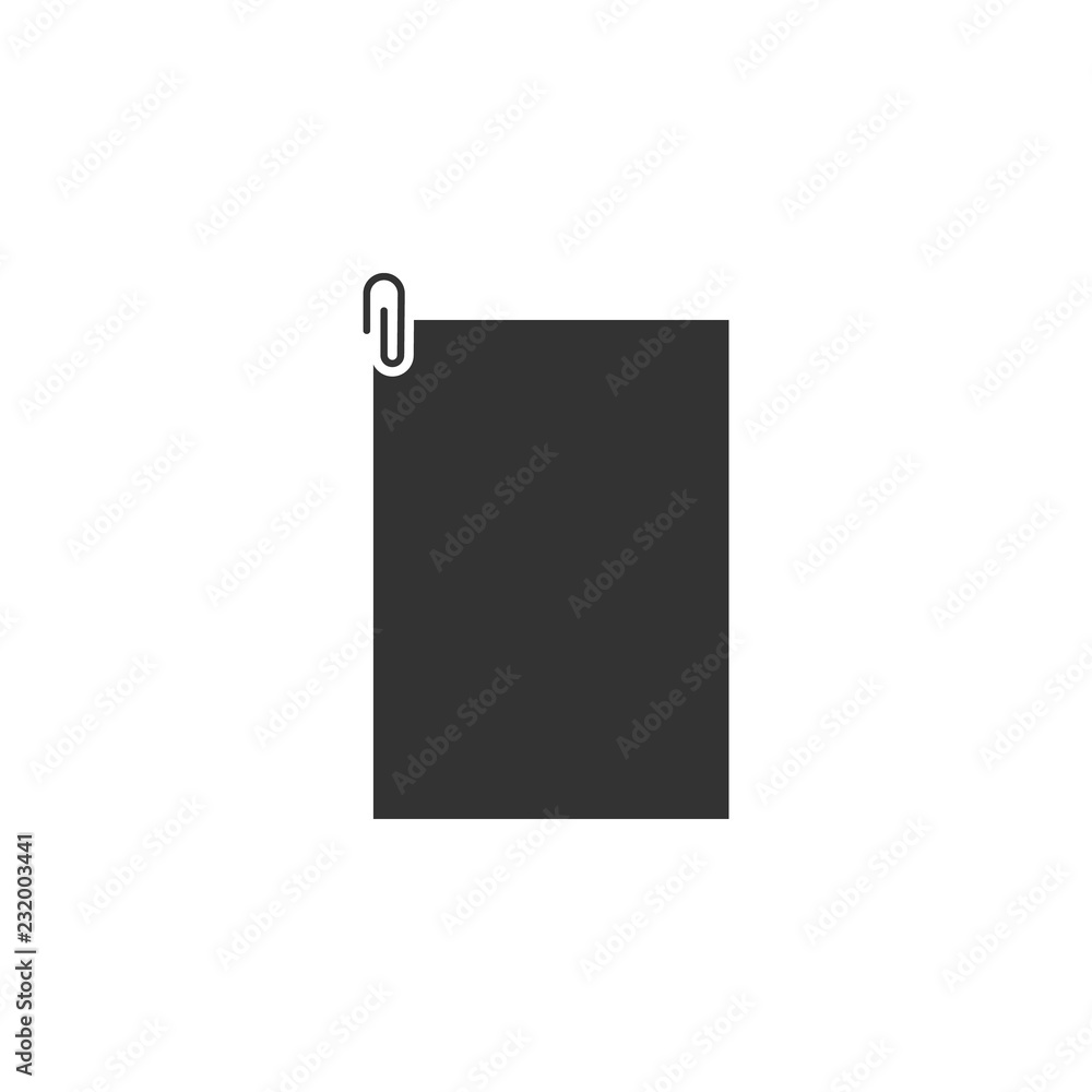 Poster attached document isolated simple icon