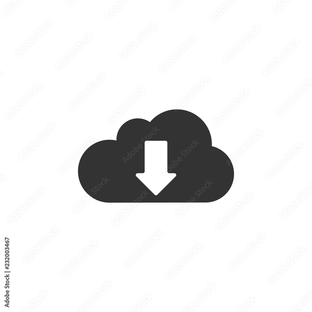 Aufkleber cloud computing isolated simple icon