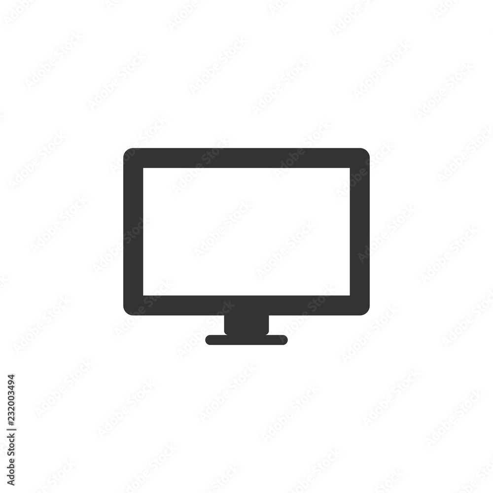 Poster computer screen isolated simple icon