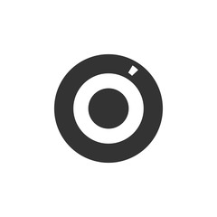compact disk isolated simple icon