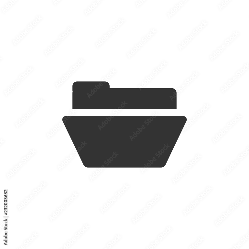 Poster open folder isolated simple icon