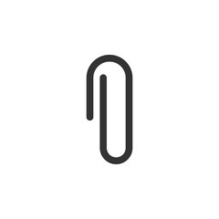 Obraz premium paperclip isolated simple icon