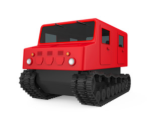 Tracked Rescue Vehicle Isolated
